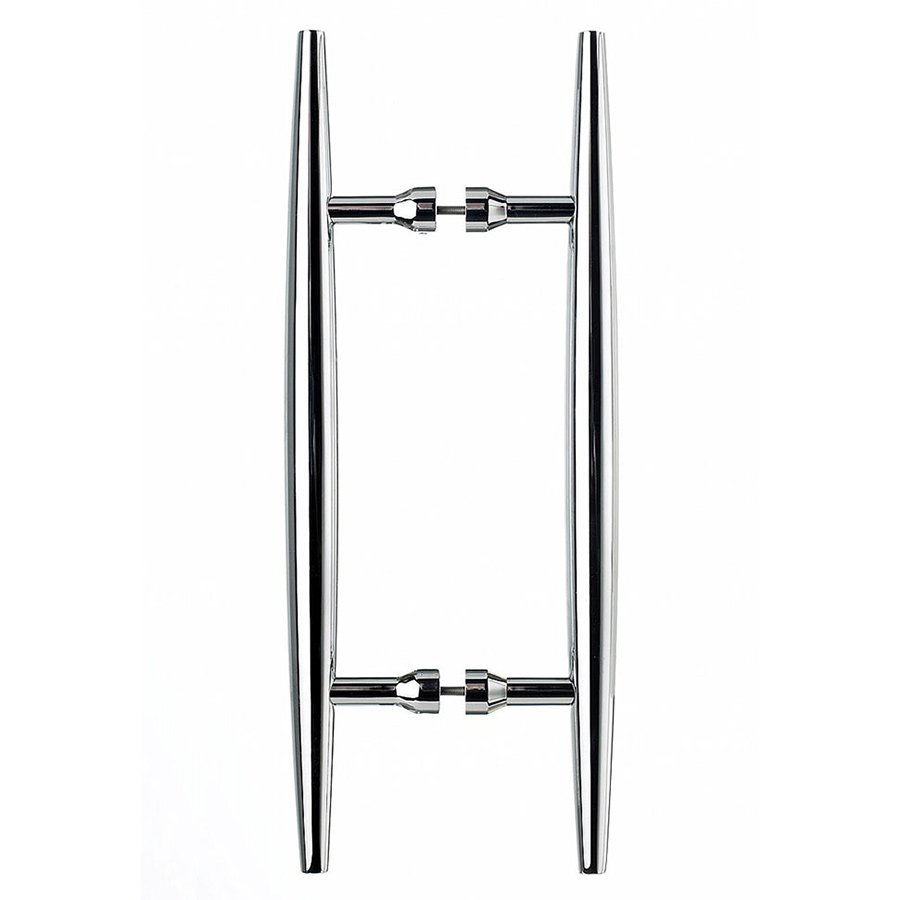 Top Knobs 8" Centers Back to Back Door Pull in Polished Chrome
