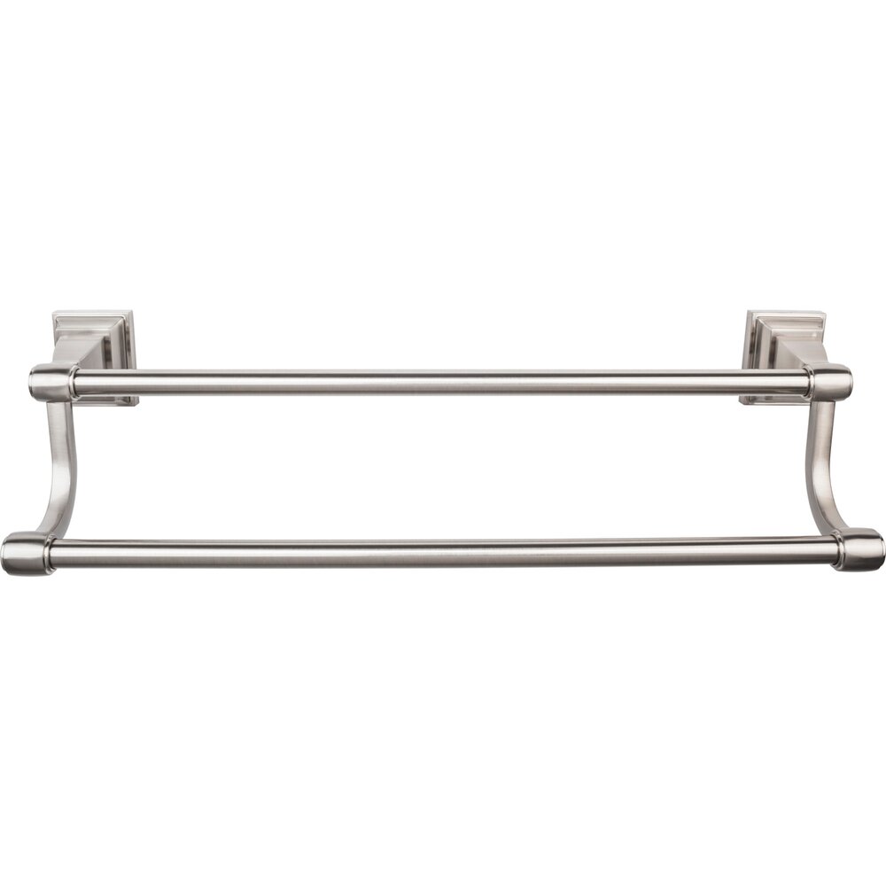 Top Knobs Stratton Bath Towel Bar 30" Double in Brushed Satin Nickel