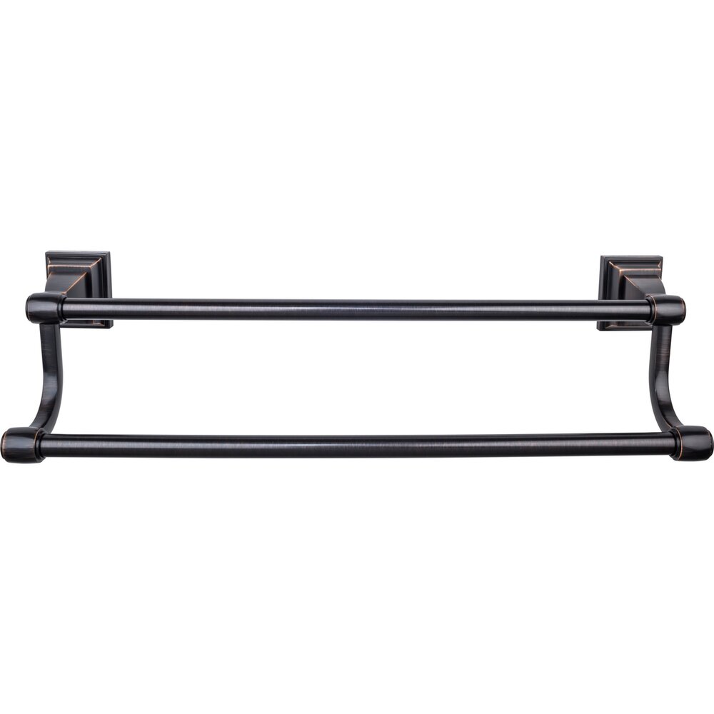 Top Knobs Stratton Bath Towel Bar 30" Double in Tuscan Bronze