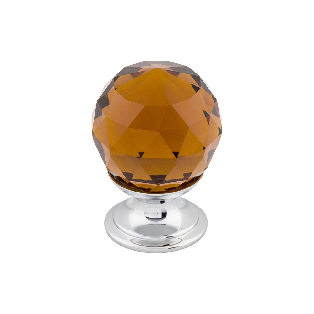 Top Knobs Wine Crystal 1 1/8" Diameter Mushroom Knob in Polished Nickel