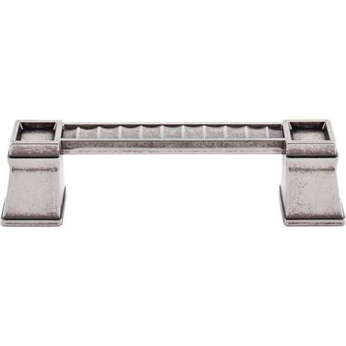 Top Knobs Great Wall - 4" Centers Pull in Pewter Antique