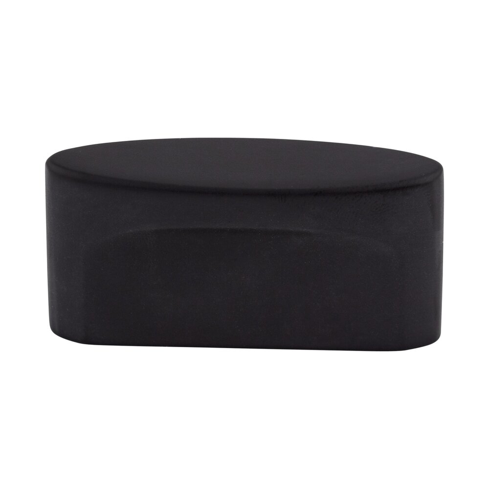 Top Knobs Oval Slot 1 1/2" Centers Oval Knob in Flat Black