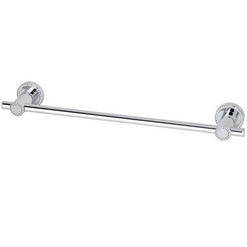 Topex Solid Brass 18" Towel Bar in Polished Chrome with Swarovski Crystals
