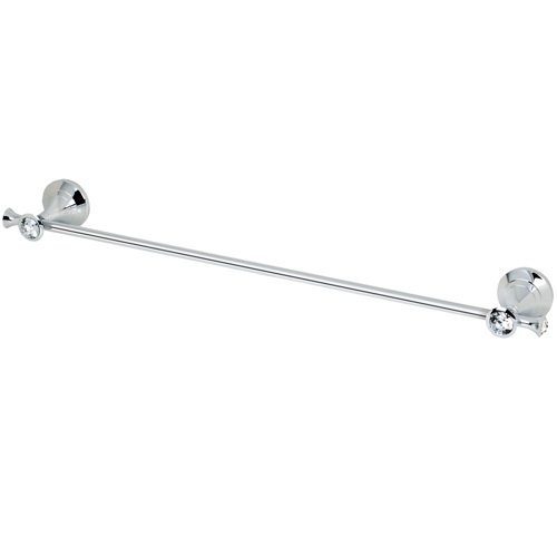Topex Solid Brass 18" Towel Bar in Polished Chrome with Crystals
