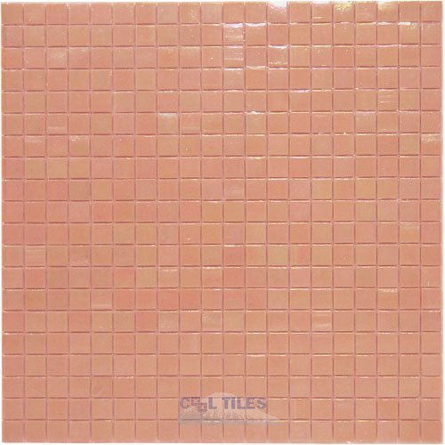 Vicenza Mosaico Glass Tiles 5/8" Glass Film-Faced Sheets in Apricot Ice