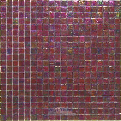 Vicenza Mosaico Glass Tiles 5/8" Glass Film-Faced Sheets in Persimmons
