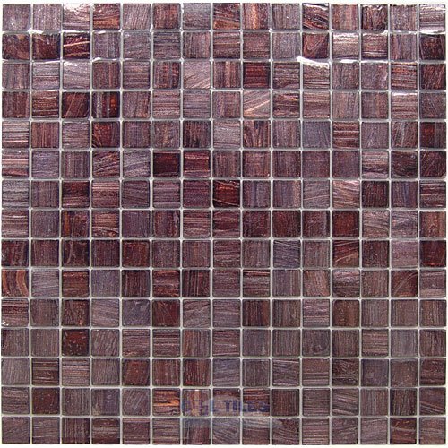 Vicenza Mosaico Glass Tiles 3/4" Glass Film-Faced Sheets in Belladonna