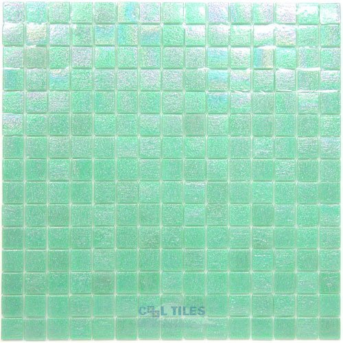 Vicenza Mosaico Glass Tiles 3/4" Glass Film-Faced Sheets in Ocean Whisper