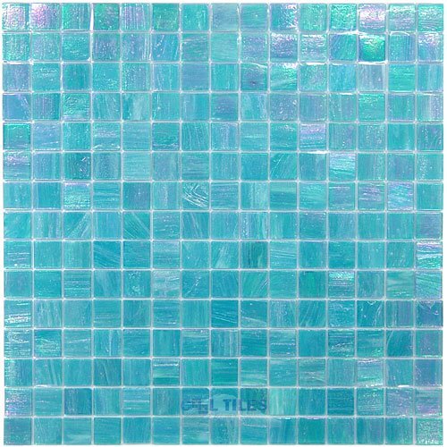 Vicenza Mosaico Glass Tiles 3/4" Glass Film-Faced Sheets in Island Cove