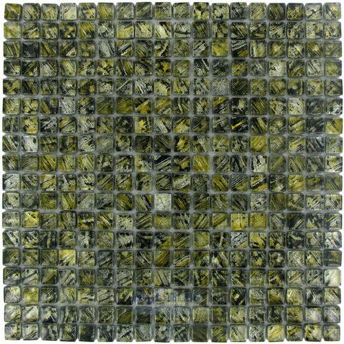 Illusion Glass Tile 5/8" x 5/8" Glass Mosaic Tile in Graffiti