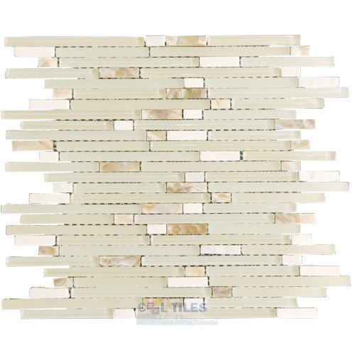 Illusion Glass Tile Glass and Stone Mosaic Tile in Pearl Beach