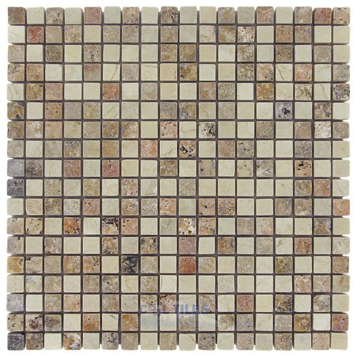 Illusion Glass Tile 5/8" x 5/8" Stone Mosaic Tile in Pebble Beach