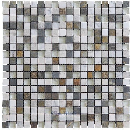 Illusion Glass Tile 5/8" Mosaic Tile in Wallop