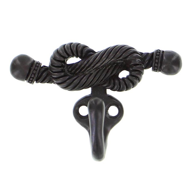 Vicenza Hardware Twisted Equestre Rope Hook in Oil Rubbed Bronze