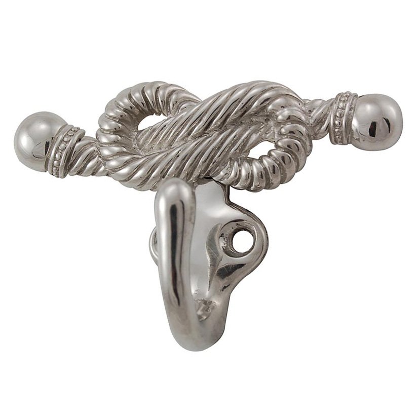 Vicenza Hardware Twisted Equestre Rope Hook in Polished Silver