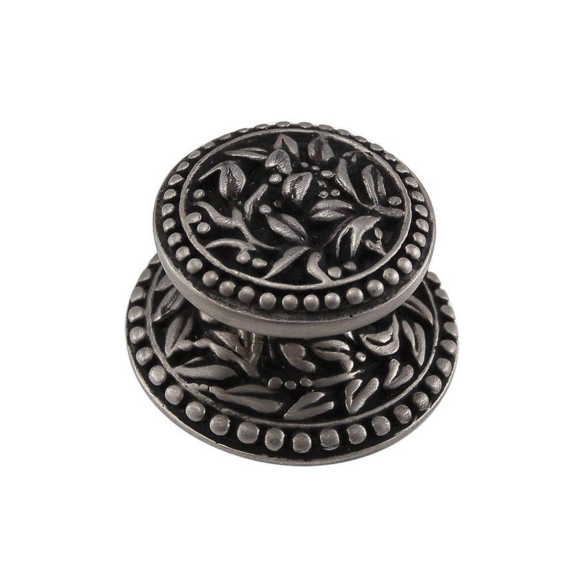 Vicenza Hardware Large Floral Knob 1 1/4" in Antique Nickel
