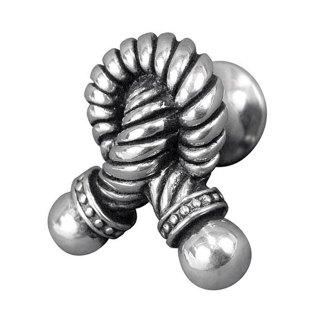 Vicenza Hardware Small Twisted Rope Knob in Vintage Pewter