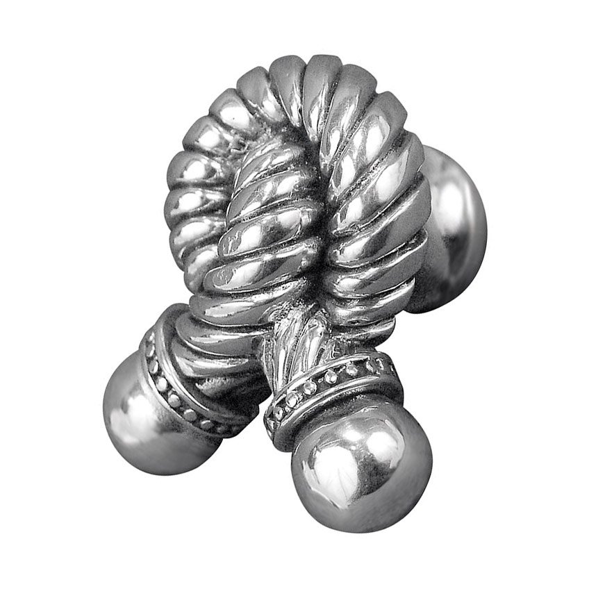 Vicenza Hardware Small Twisted Rope Knob in Antique Silver