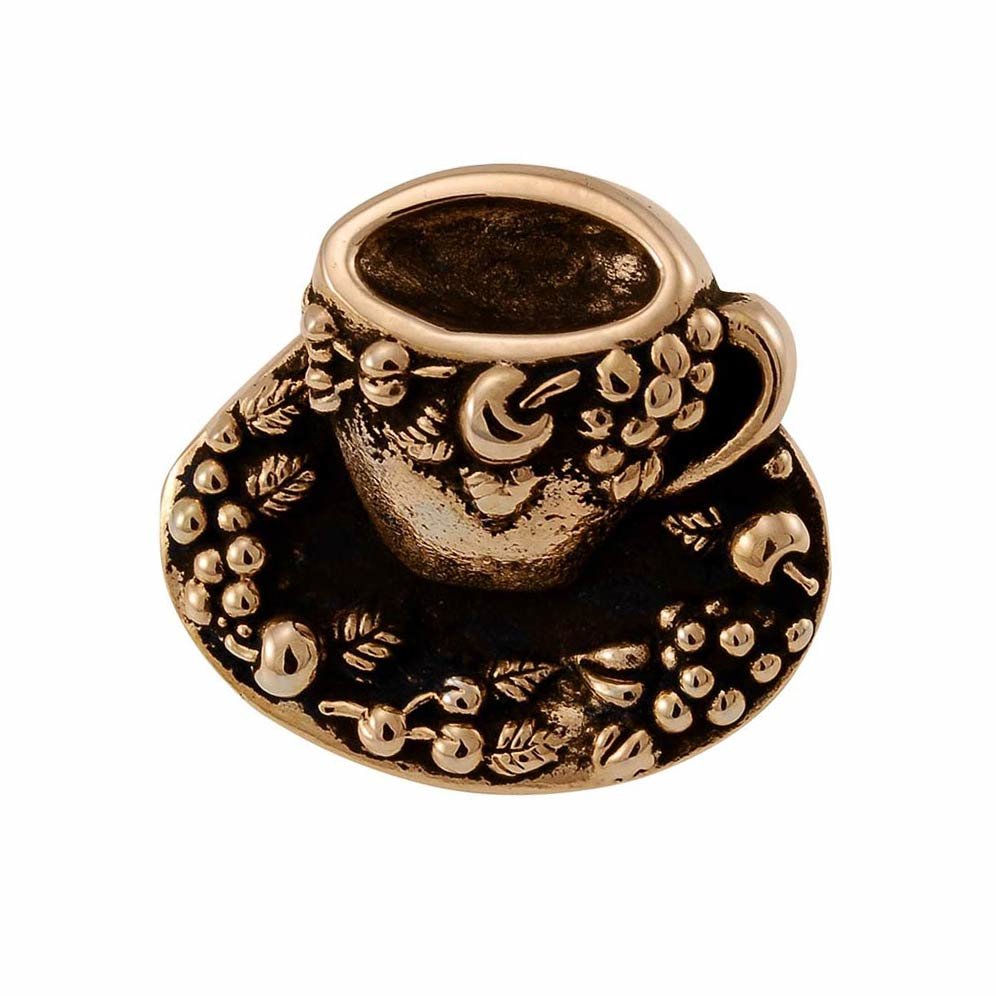 Vicenza Hardware Nature - Teacup Tazza Knob in Antique Gold