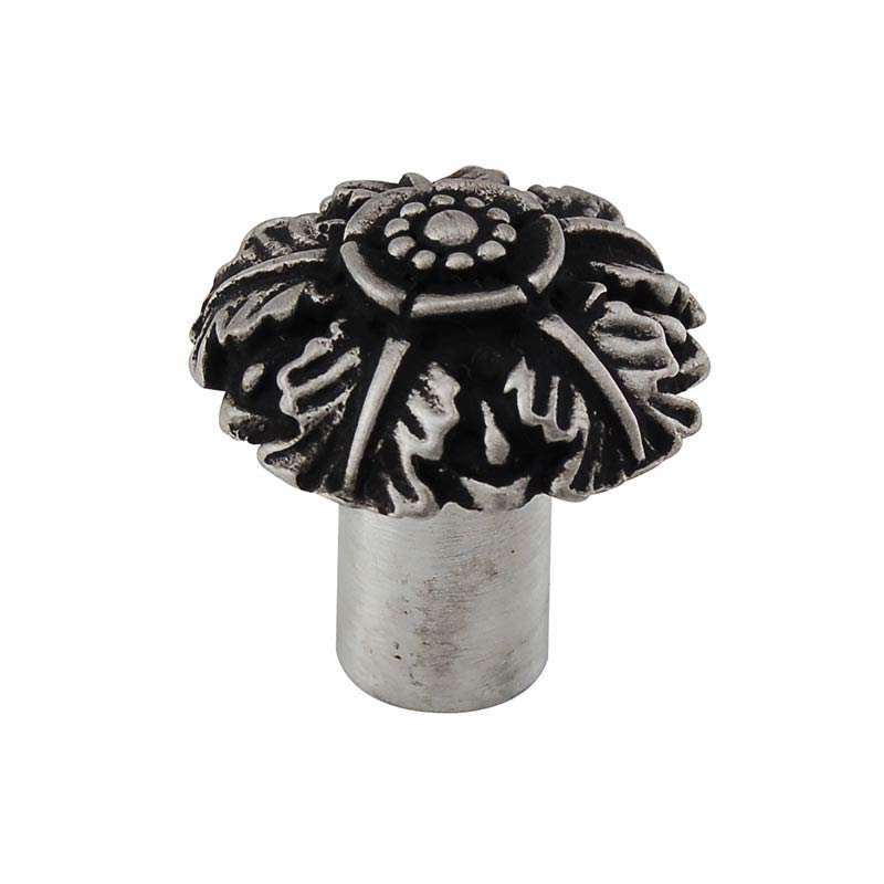 Vicenza Hardware Small Flower Knob 1 1/16" in Antique Nickel