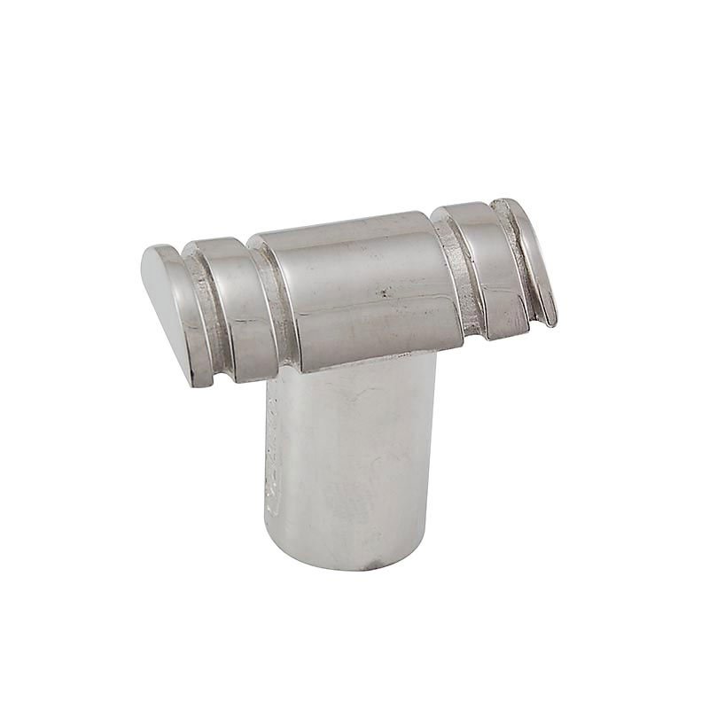 Vicenza Hardware Lines Knob in Polished Nickel