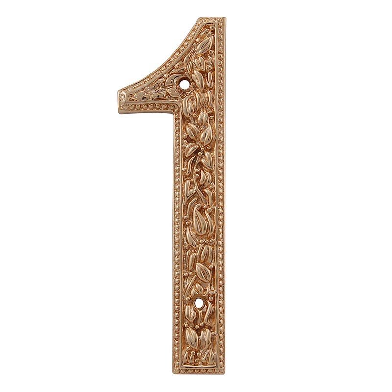 Vicenza Hardware 1 Number in Polished Gold