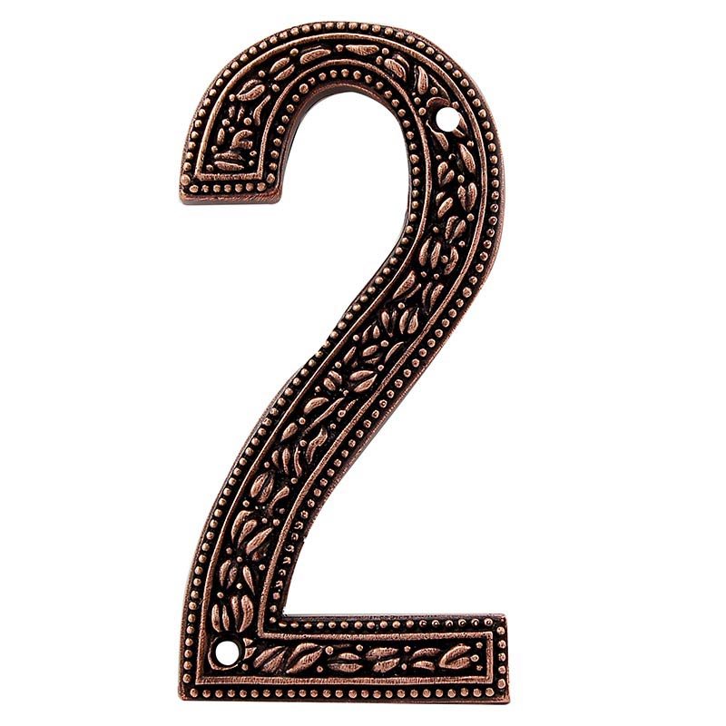 Vicenza Hardware 2 Number in Antique Copper
