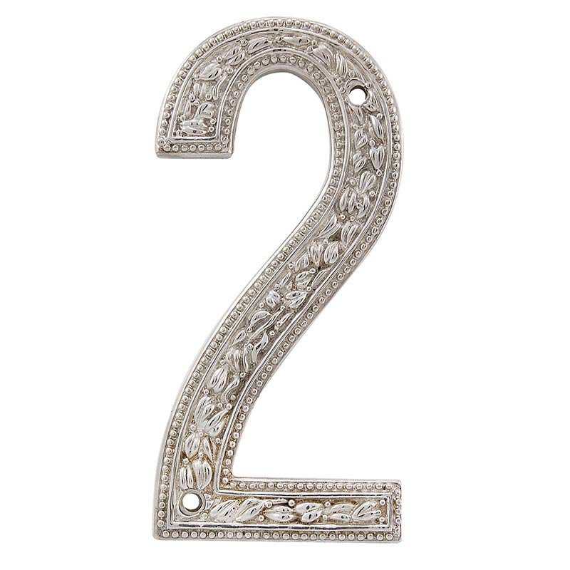Vicenza Hardware 2 Number in Polished Silver