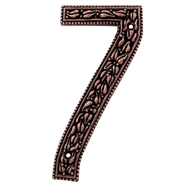 Vicenza Hardware 7 Number in Antique Copper