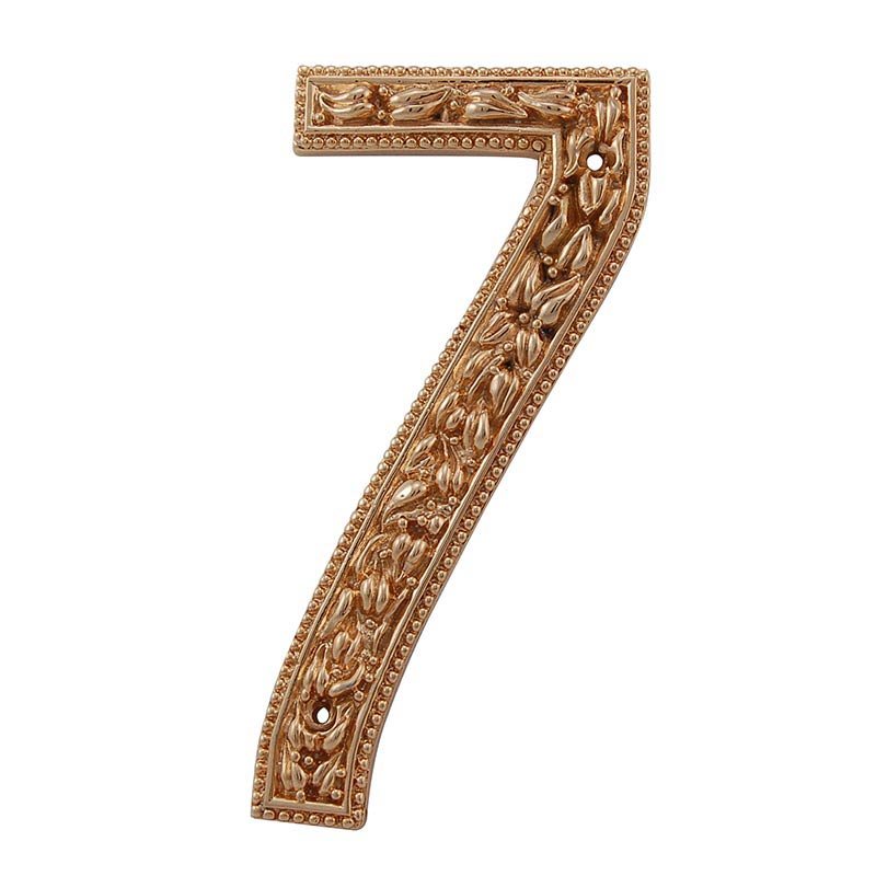 Vicenza Hardware 7 Number in Polished Gold