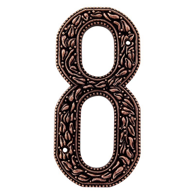 Vicenza Hardware 8 Number in Antique Copper