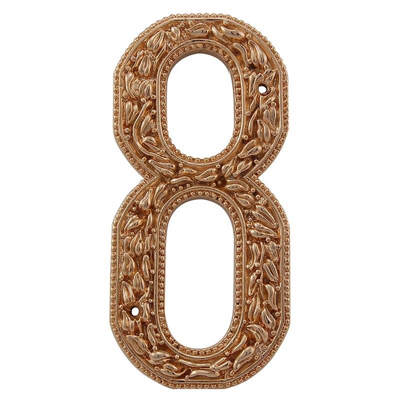 Vicenza Hardware 8 Number in Polished Gold