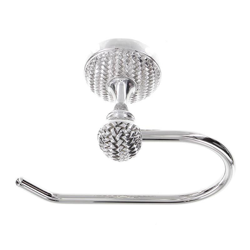 Vicenza Hardware French One Arm Toilet Tissue Holder in Polished Silver