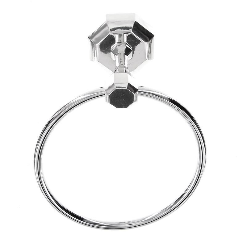Vicenza Hardware Towel Ring in Polished Silver