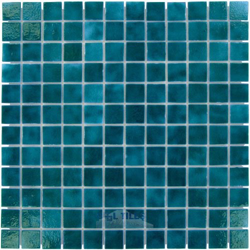 Vidrepur 1" x 1" Colors II Recycled Glass Tile in Aqua