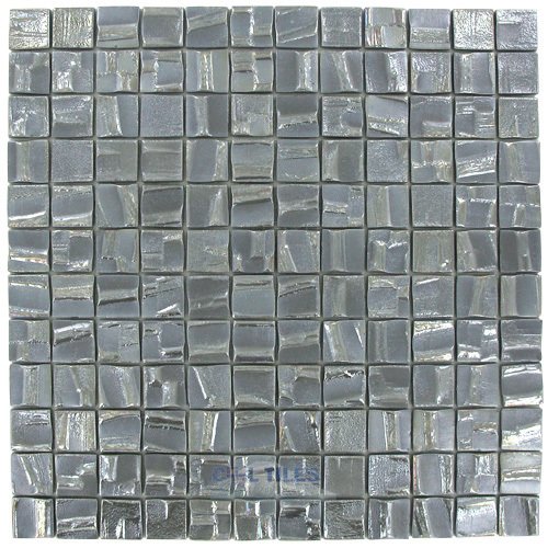 Vidrepur 1" x 1" Recycled Glass Tile on 12 3/8" x 12 3/8" Mesh Backed Sheet in Galaxy