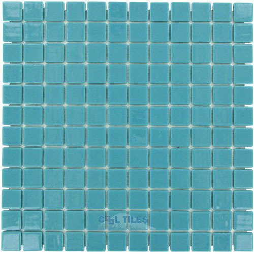 Vidrepur 1" x 1" Colors Recycled Glass Tile in Green Turquoise
