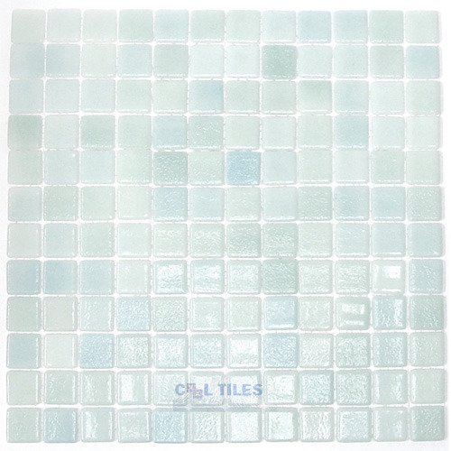 Vidrepur Recycled Glass Tile Mesh Backed Sheet in Fog Green Cannes Mix