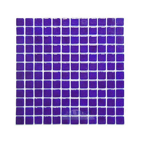 Vidrepur Recycled Glass Tile Mesh Backed Sheet in Middle Blue