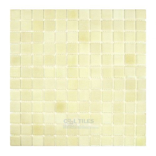 Vidrepur Recycled Glass Tile Mesh Backed Sheet in Cream