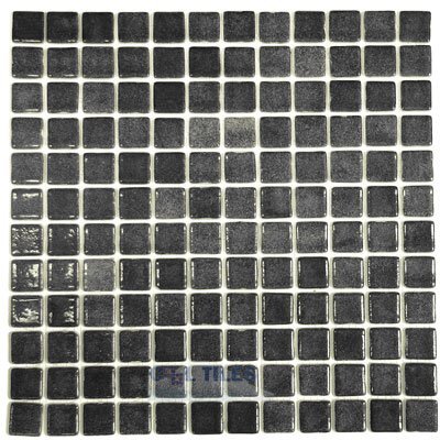 Vidrepur Recycled Glass Tile Mesh Backed Sheet in Fog Black