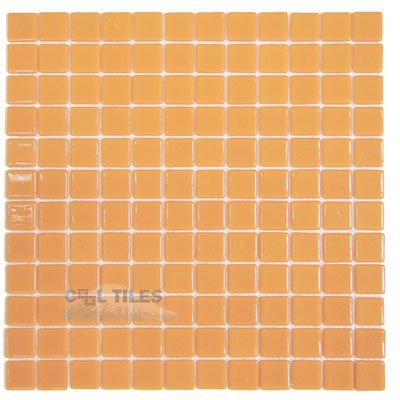 Vidrepur Recycled Glass Tile Mesh Backed Sheet in Orange