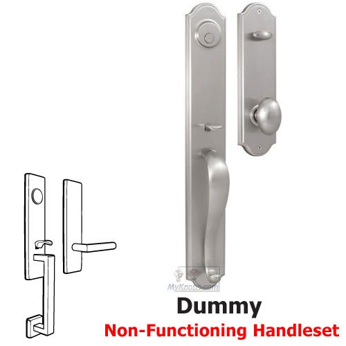 Weslock Door Hardware Philbrook - Dummy Handleset with Julienne Knob in Satin Nickel