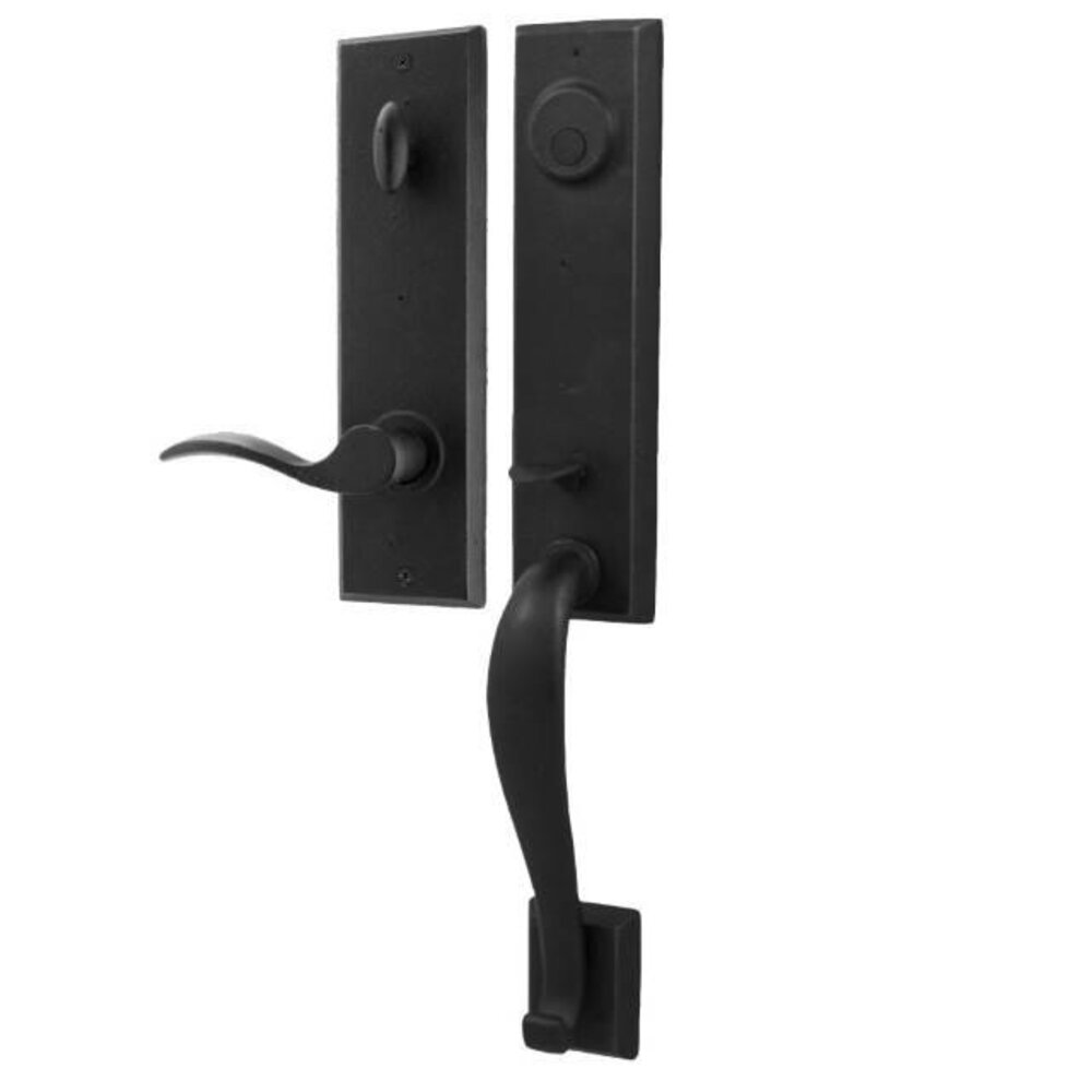 Weslock Door Hardware Greystone - Right Hand Dummy Handleset with Carlow Lever in Black