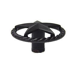Wild Western Hardware Rope Knob with Star in Oil Rubbed Bronze