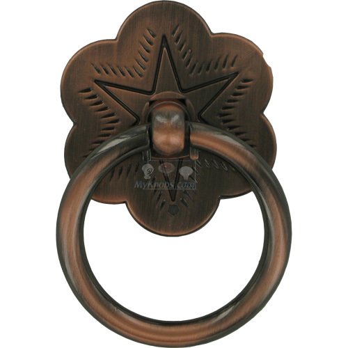 Wild Western Hardware 1 3/4" Diameter Ring Pull in Oil Rubbed Copper