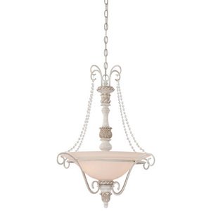 Craftmade 24 1/2" Pendant Light in Antique Linen with Painted Glass
