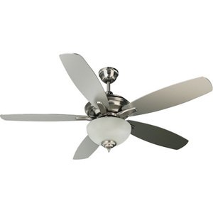 Craftmade 52" Ceiling Fan in Stainless Steel with Custom Blades and Optional Light Kit