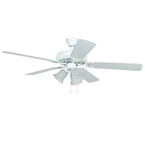 Craftmade 52" Decorator's Choice Ceiling Fan in Matte White