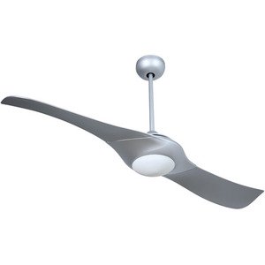Craftmade 54" Ceiling Fan with Light Kit in Titanium and Opal Frost Glass with Custom Integrated Blades